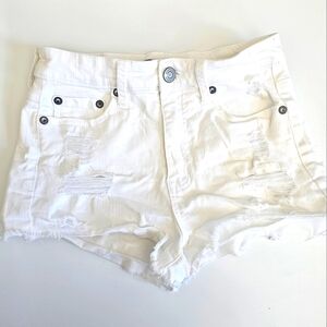 Juniors Aeropostale Vintage High Rise Shorty 00 WHITE